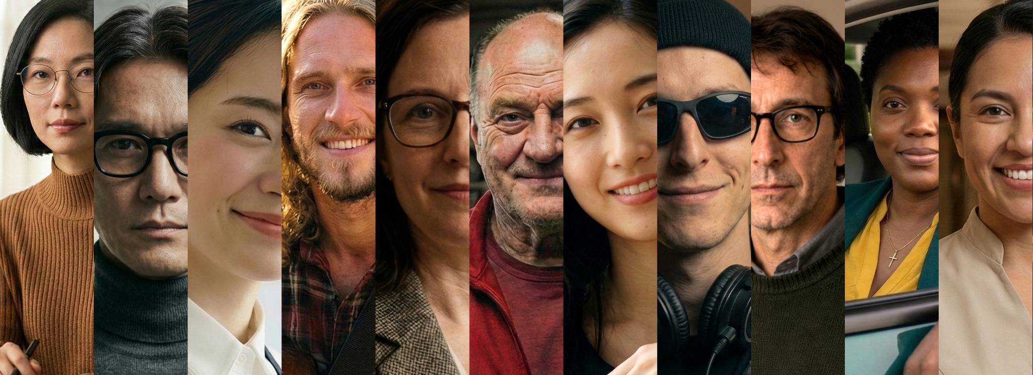 Eleven character portraits from the 100 Careers film series